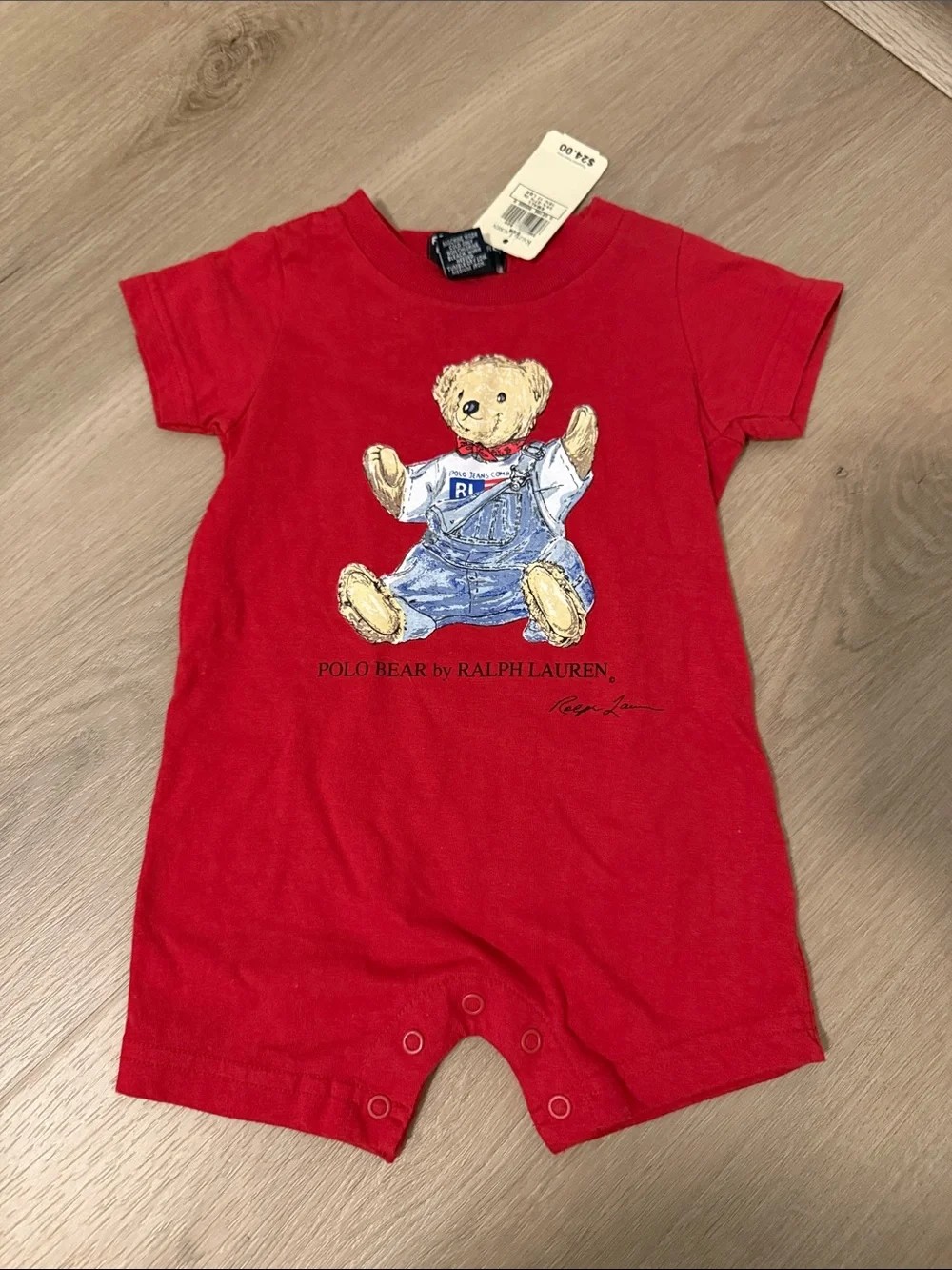 Vintage Ralph Lauren Polo Bear baby romper